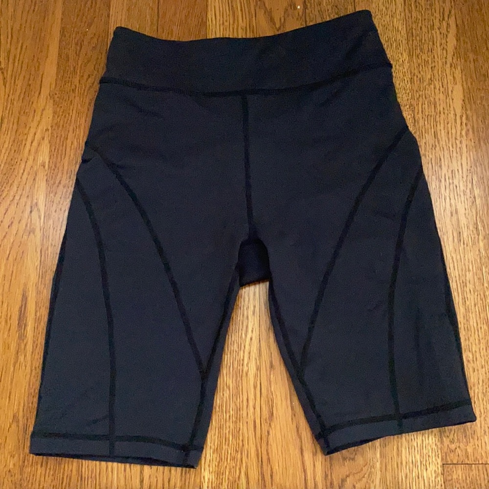 Free People black biker shorts- 9” inseam